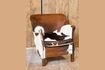 Miniature Fauteuil en peau de vache marron Turner 3