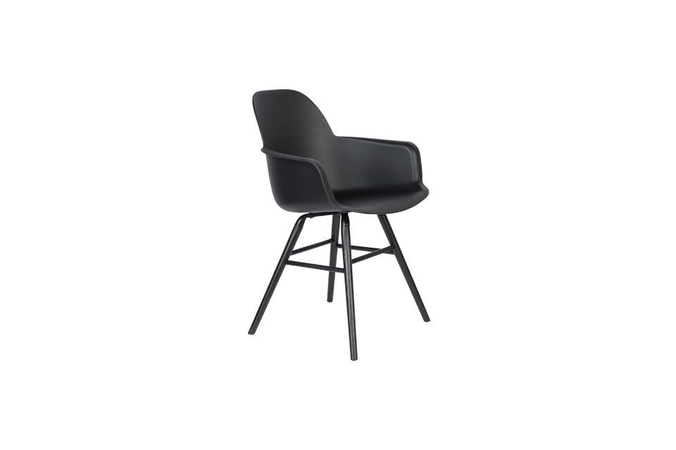 Fauteuil en plastique noir Albert Kuip Zuiver