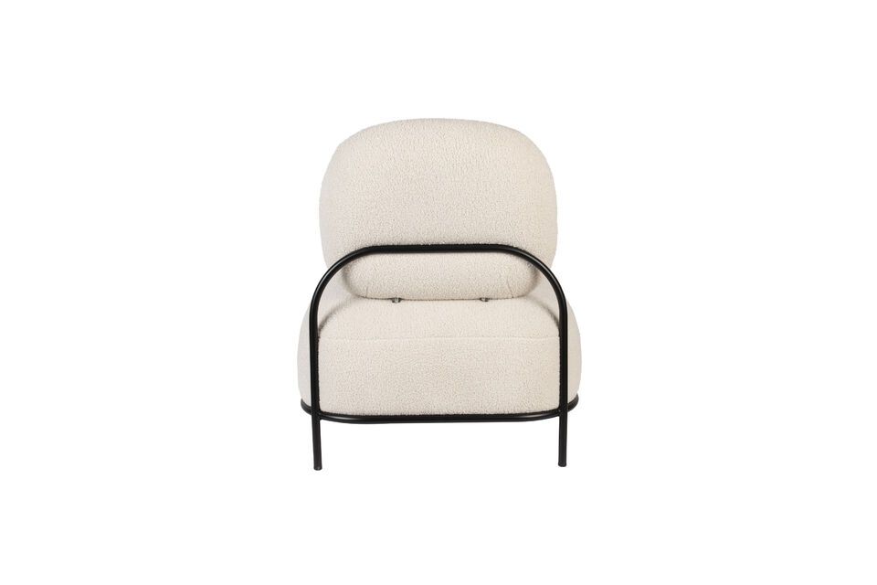 Fauteuil en polyester beige Polly - 9