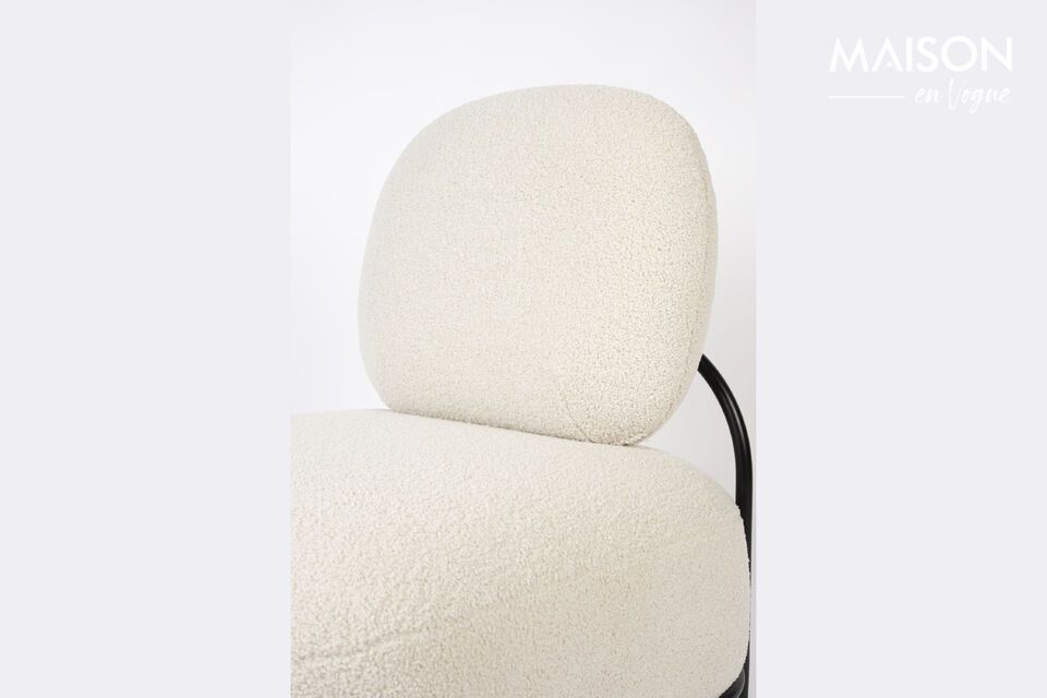 Fauteuil en polyester beige Polly - 10