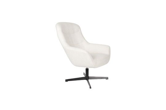 Fauteuil en polyester blanc Yuki Détouré