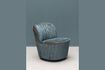 Miniature Fauteuil en polyester bleu Hyde 1