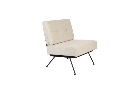 Fauteuil en tissu beige Bowie Détouré