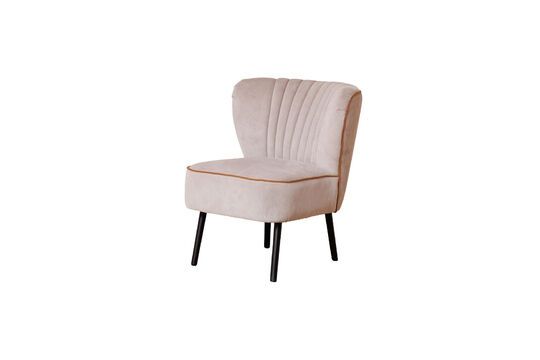 Fauteuil en tissu beige Fantaisie Détouré