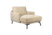 Miniature Fauteuil en tissu beige Harper 1