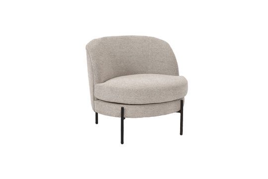 Fauteuil en tissu beige Miles Détouré