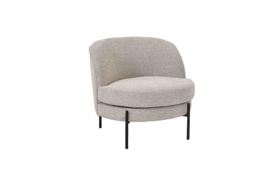 Fauteuil en tissu beige Miles Pomax