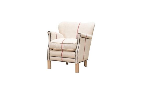 Fauteuil en tissu beige Turner Détouré