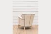 Miniature Fauteuil en tissu beige Turner 6