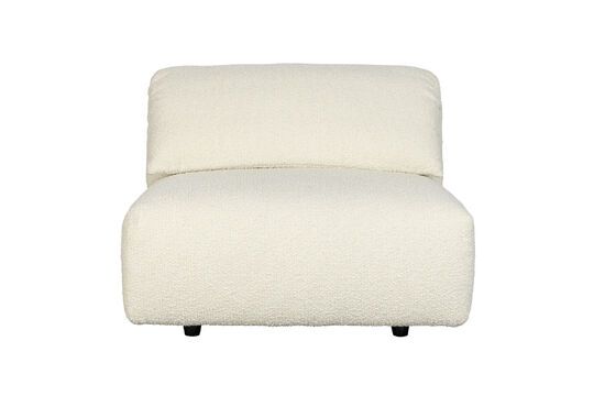 Fauteuil en tissu blanc Wings Détouré