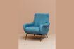 Miniature Fauteuil en tissu bleu Colbert 2