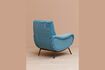 Miniature Fauteuil en tissu bleu Colbert 3