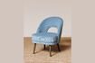 Miniature Fauteuil en tissu bleu Cyrus 1