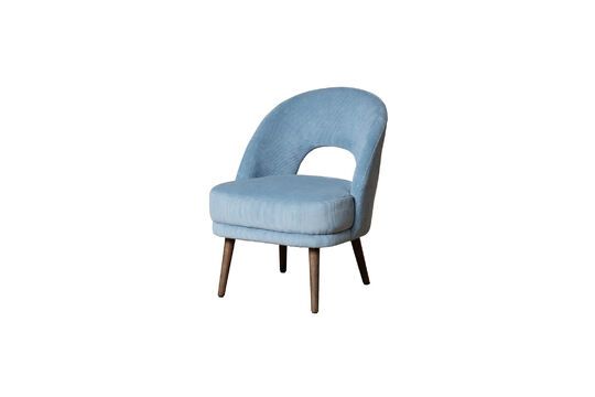 Fauteuil en tissu bleu Cyrus Détouré