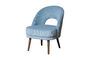 Miniature Fauteuil en tissu bleu Cyrus Détouré