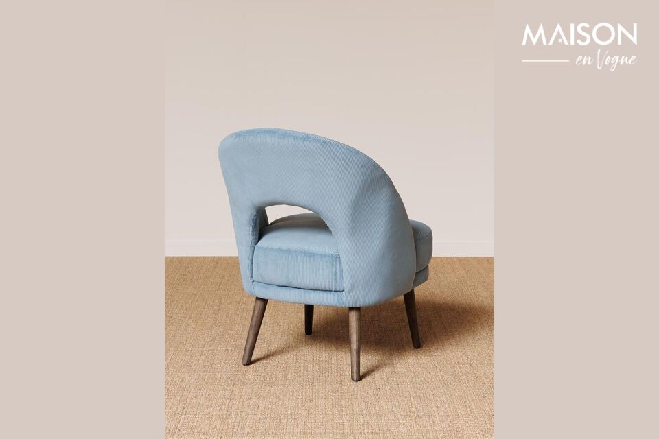 Découvrez le confort élégant avec notre fauteuil en polyester bleu Cyrus