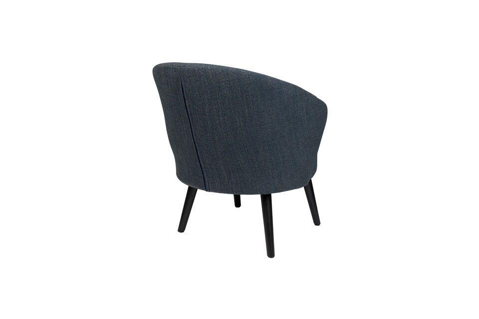 Fauteuil en tissu bleu Waldo - 8