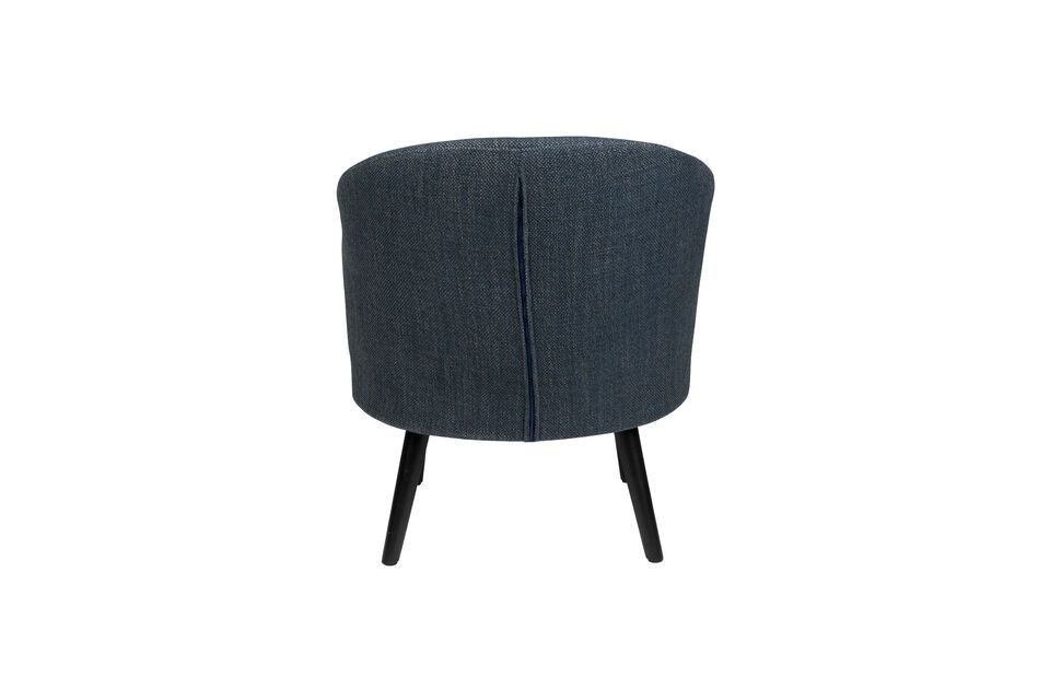 Fauteuil en tissu bleu Waldo - 9