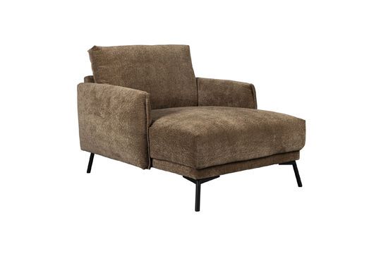 Fauteuil en tissu brun Harper