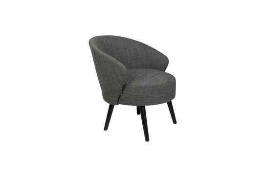 Fauteuil en tissu gris Waldo Détouré