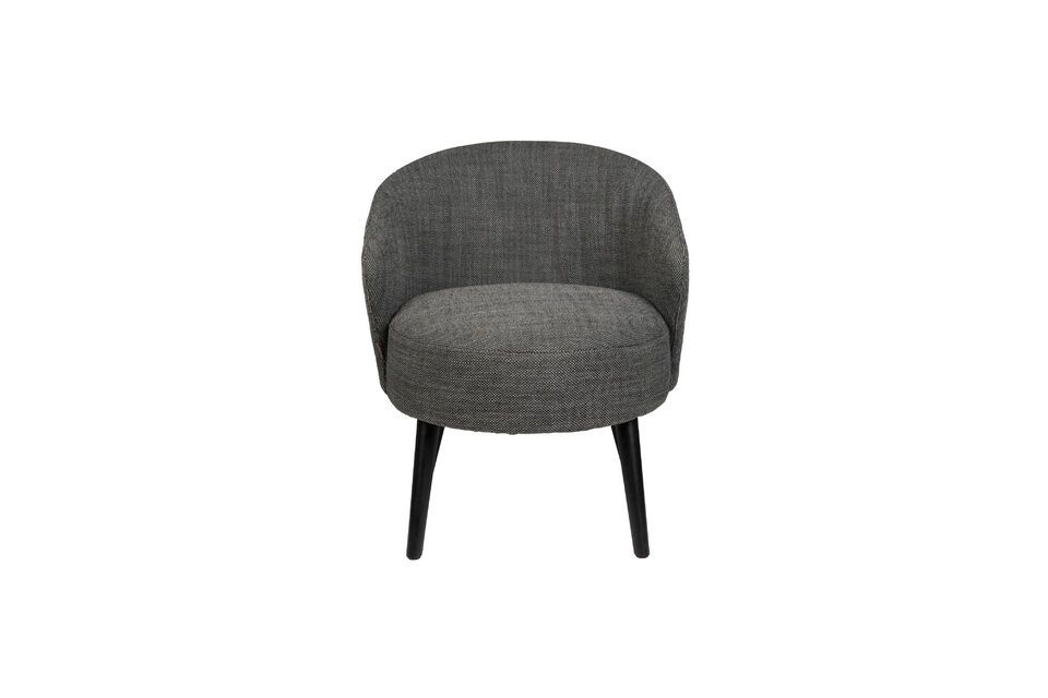 Fauteuil en tissu gris Waldo - 7