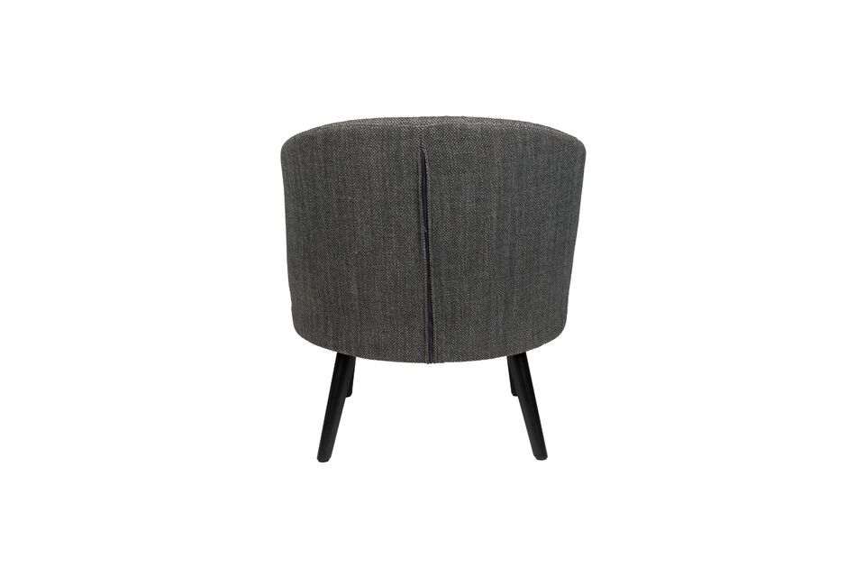 Fauteuil en tissu gris Waldo - 10