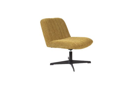 Fauteuil en tissu jaune Belmond Détouré