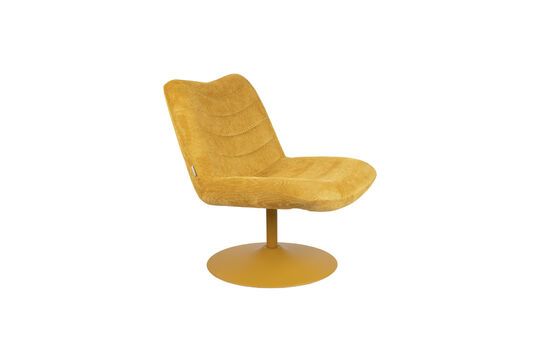 Fauteuil en tissu jaune Bubba Détouré