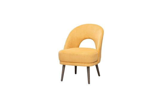 Fauteuil en tissu jaune Cyrus Détouré