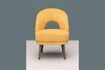 Miniature Fauteuil en tissu jaune Cyrus 3