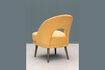 Miniature Fauteuil en tissu jaune Cyrus 4