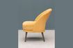 Miniature Fauteuil en tissu jaune Cyrus 5