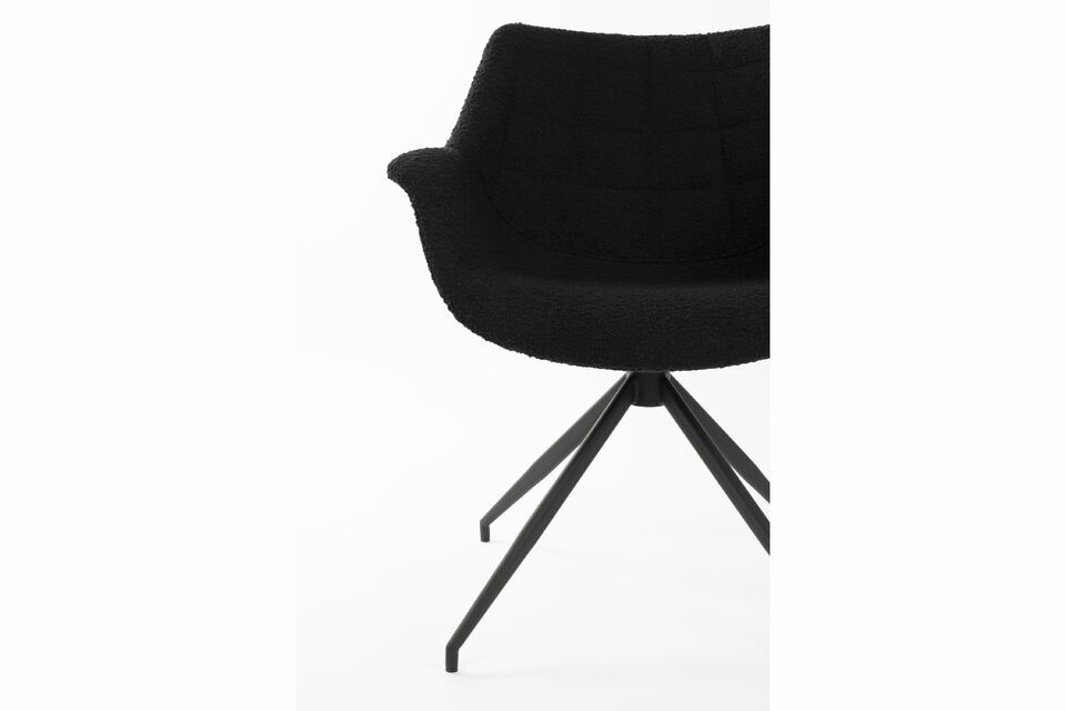 Fauteuil en tissu noir Doulton - 9