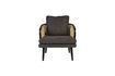 Miniature Fauteuil en tissu noir Manou 7