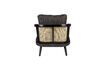 Miniature Fauteuil en tissu noir Manou 10