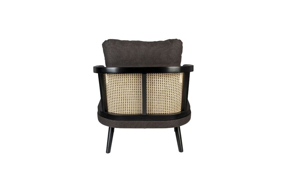 Fauteuil en tissu noir Manou - 8