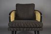 Miniature Fauteuil en tissu noir Manou 2