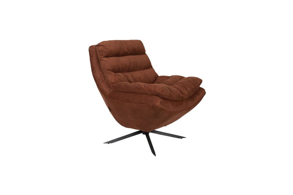 Fauteuil en tissu rouge Vince DutchBone