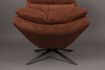 Miniature Fauteuil en tissu rouge Vince 7