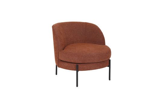 Fauteuil en tissu terracotta Miles Détouré