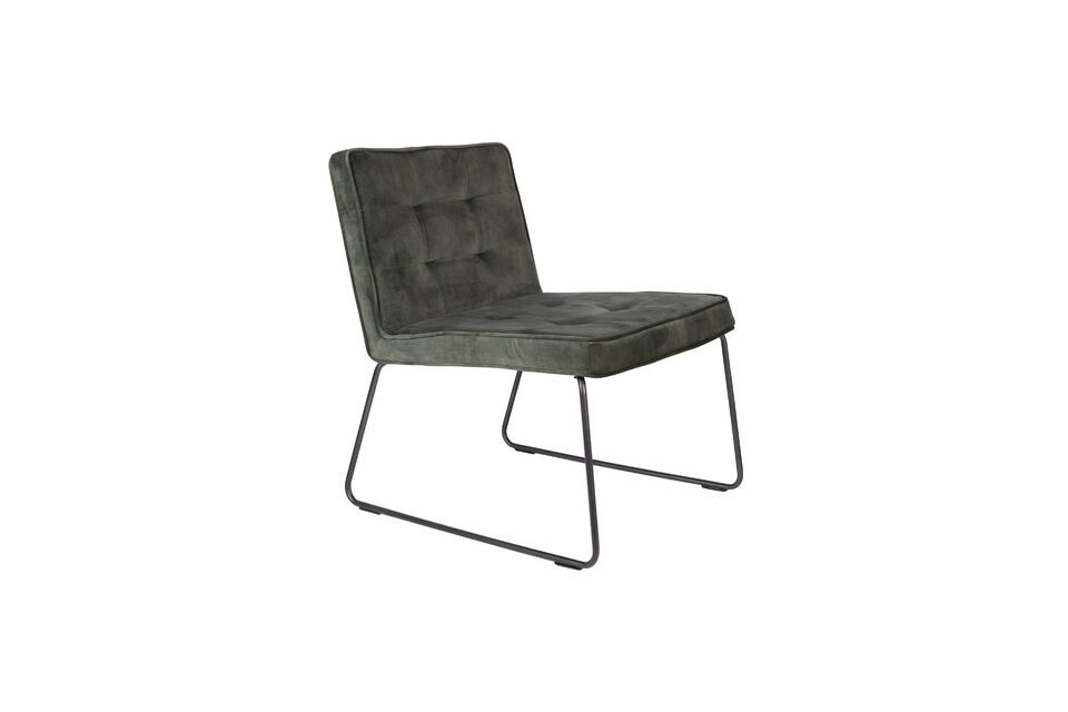 Fauteuil en tissu vert Clark White Label