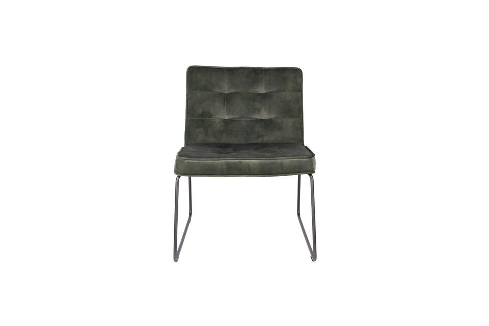 Fauteuil en tissu vert Clark - 7