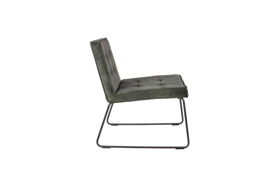 Fauteuil en tissu vert Clark - 8