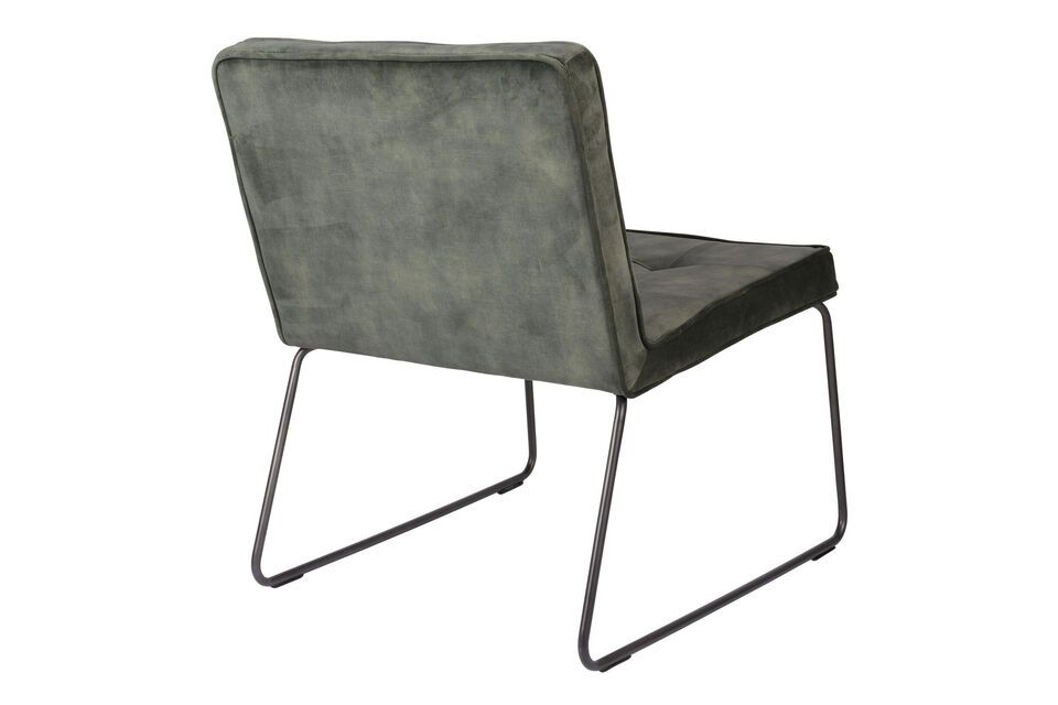 Fauteuil en tissu vert Clark - 9