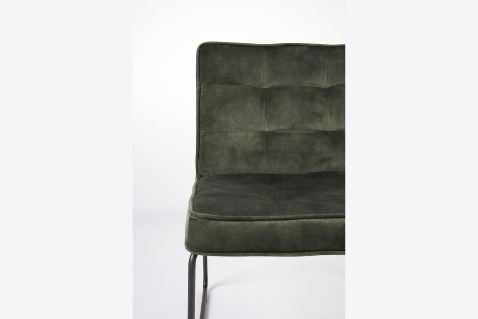 Fauteuil en tissu vert Clark - 11