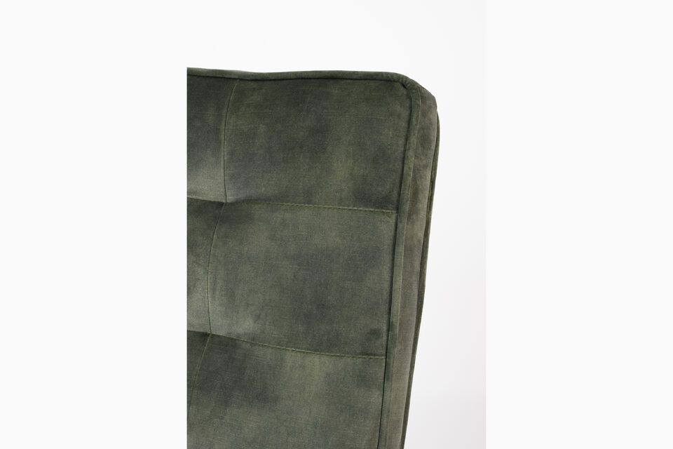 Fauteuil en tissu vert Clark - 12