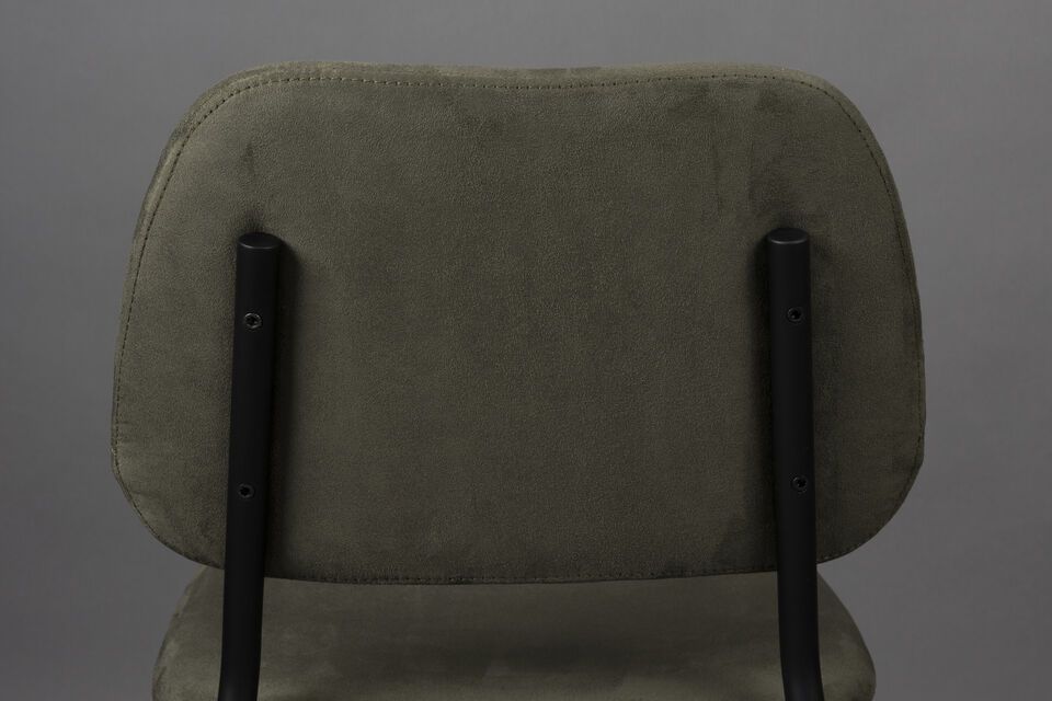 Fauteuil en tissu vert Darby - 8