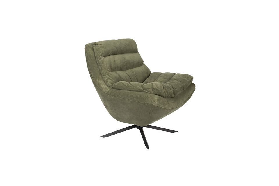 Fauteuil en tissu vert Vince DutchBone