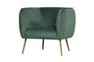 Miniature Fauteuil en velour vert Scout 2