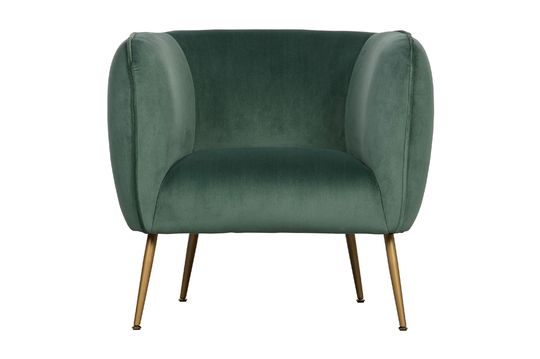 Fauteuil en velour vert Scout Détouré